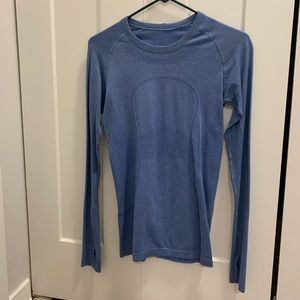 Blue long sleeve Lululemon top, Size 6